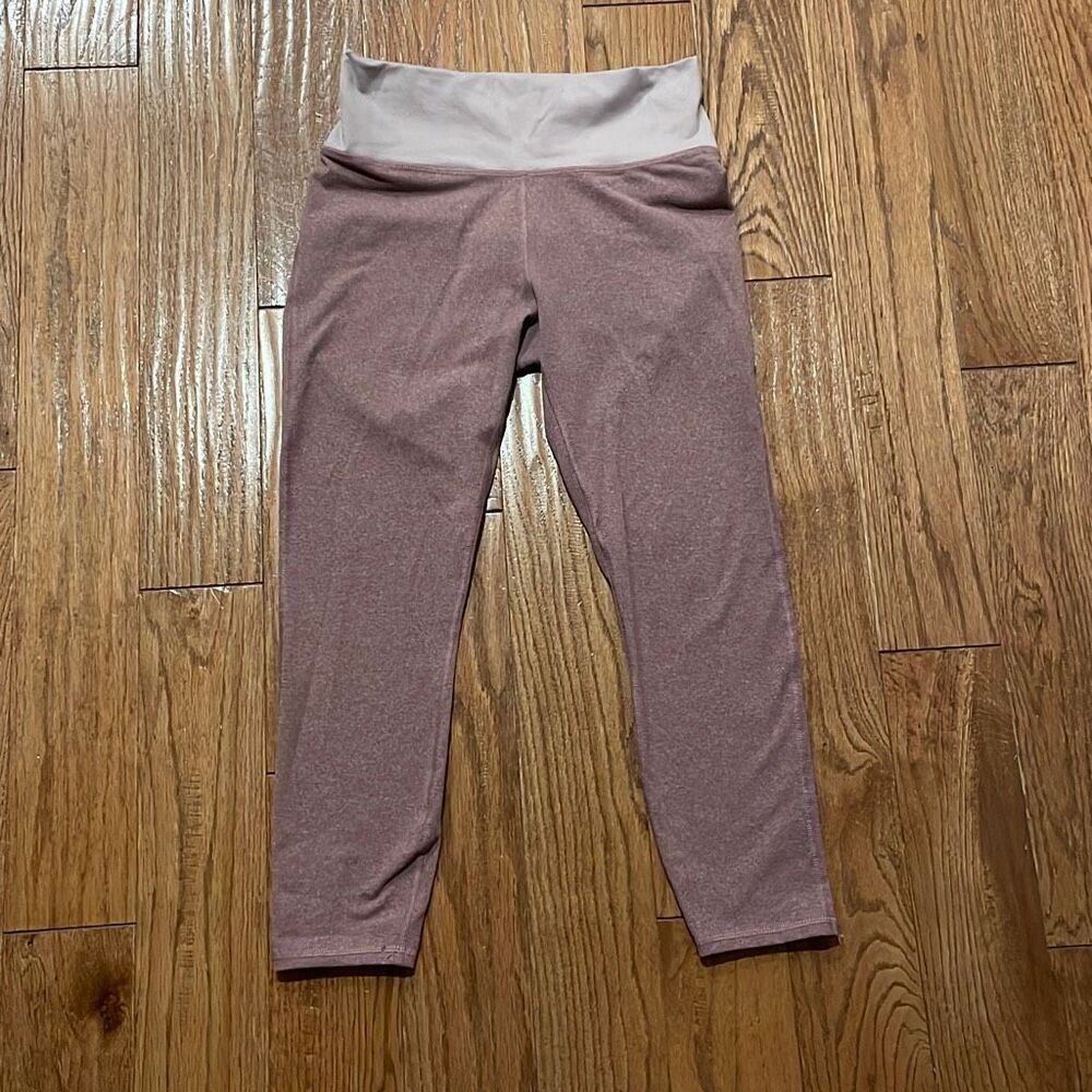 Fabletics Pink Two Tone Compression Legging Crop M - image 3